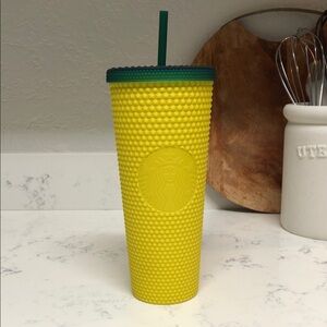 Starbucks Bright Yellow Studded Tumbler From Hawaii, BRAND NEW!